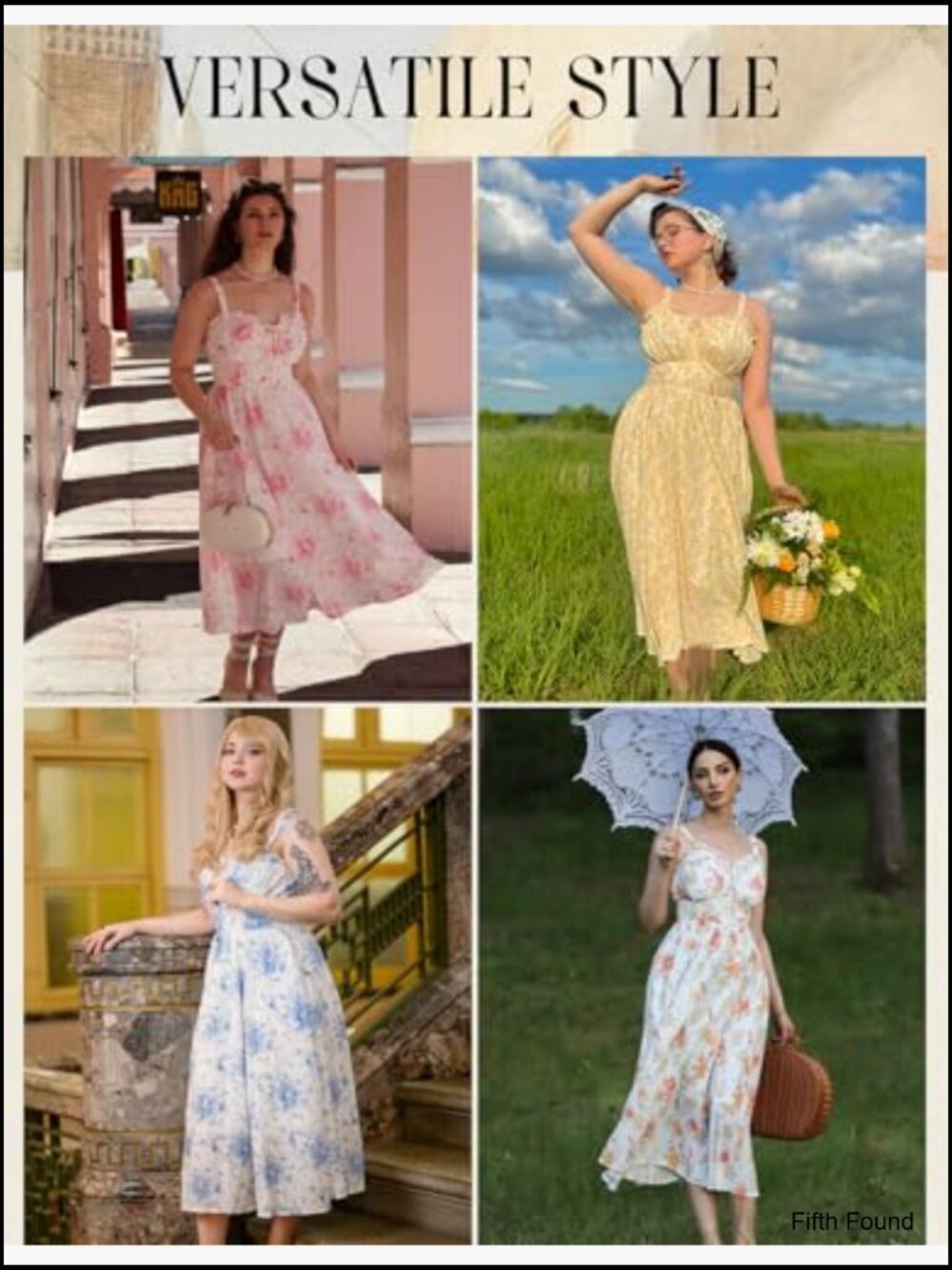 Floral Corset Midi Dress with Pocket Square Neck Sleeveless A-Line Summer - Picture 6 of 7